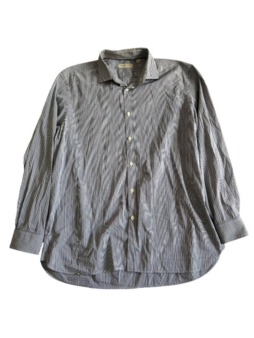 Burberry London Men's Sz 17.5 Button-Up Classic Fit Long-Sleeve Dress Shirt